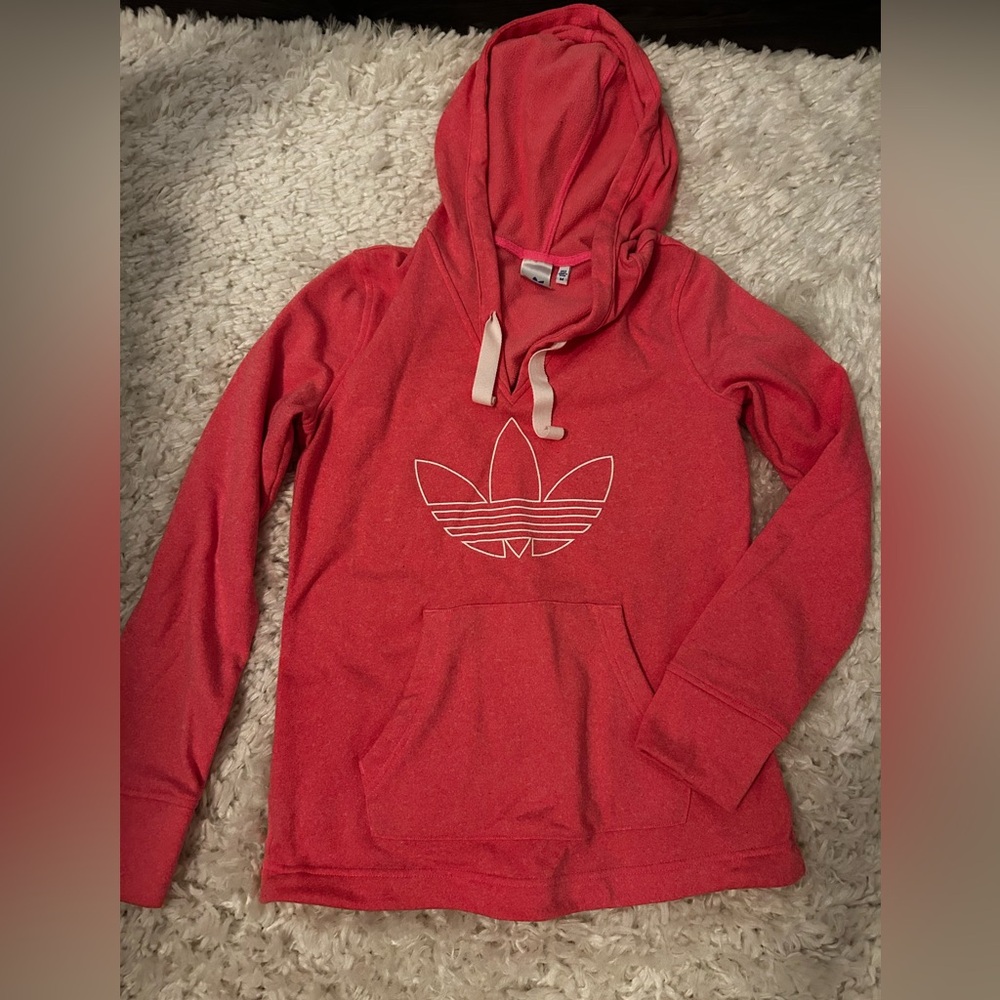 Adidas Women's Pink Hoodie Sweater